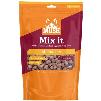 Mush Dog Adult Mix It Freeze Dried Complete Chicken 200 G Mush Dog Adult Mix It Freeze Dried Complete Chicken 200 G