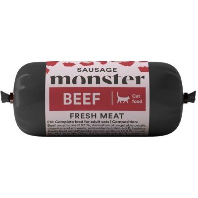 Monster Pet Food Monster Cat Sausage Beef 80 G Monster Pet Food Monster Cat Sausage Beef 80 G