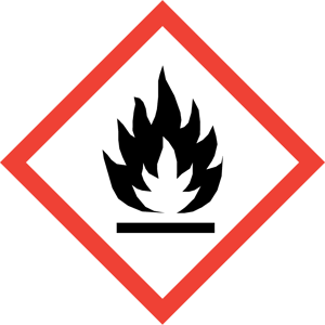 Faropiktogram på rulle, Farosymbol, Brandfarliga produkter