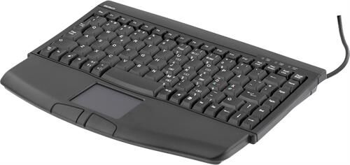 Minitangentbord med pekplatta, 89 tangenter och nordisk layout, USB-anslutning Minitangentbord med pekplatta, 89 tangenter och nordisk layout, USB-anslutning