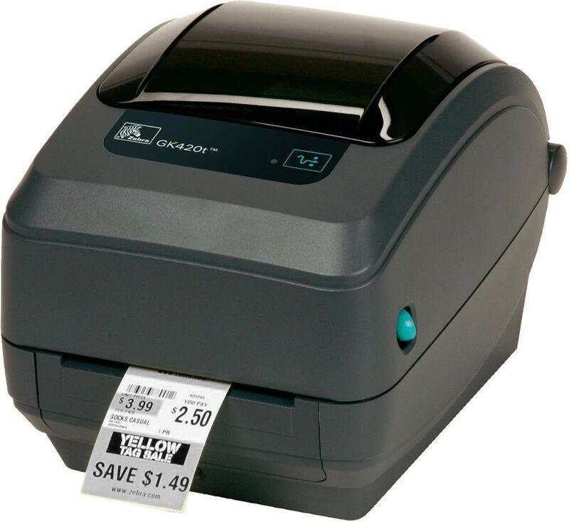 Etikettskrivare, Termotransfer, USB, Seriell, Parallell, LAN, Zebra GK420t Etikettskrivare, Termotransfer, USB, Seriell, Parallell, LAN, Zebra GK420t