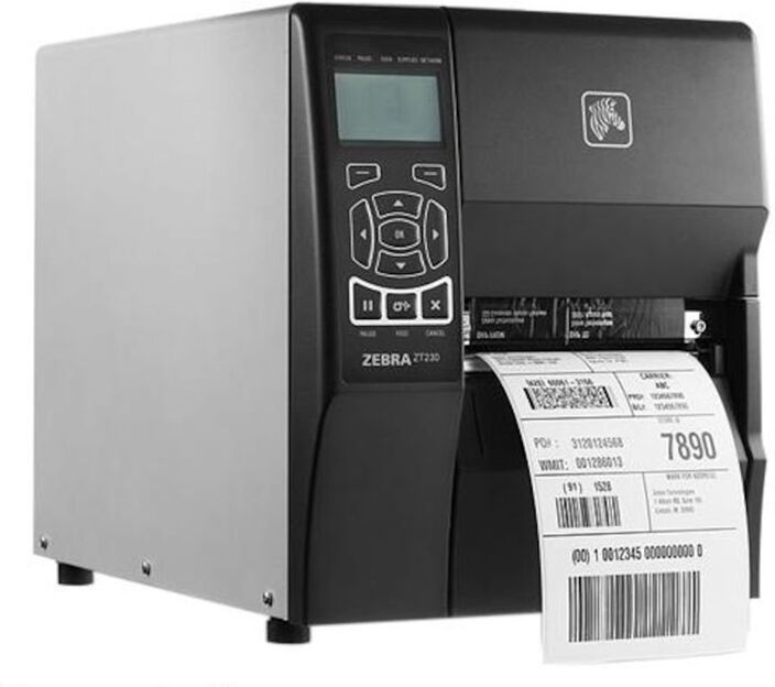 Etikettskrivare, TT (färgband), USB, RS232, LAN, WiFi, Zebra ZT230t Etikettskrivare, TT (färgband), USB, RS232, LAN, WiFi, Zebra ZT230t