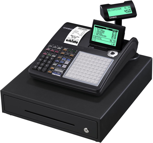 Kassaregister, För restaurang, 72 varugruppsknappar, Casio SE-C450M Kassaregister, För restaurang, 72 varugruppsknappar, Casio SE-C450M