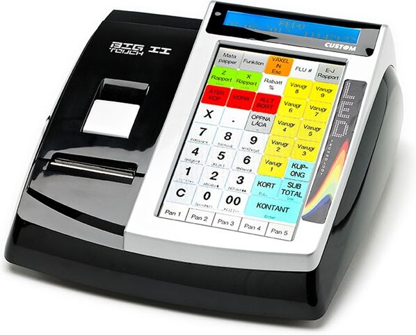Kassaregister med pekskärm, Custom Big II Touch Kassaregister med pekskärm, Custom Big II Touch