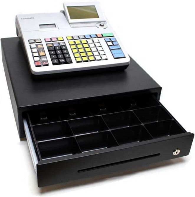 Kassaregister med stor låda, inbyggd kassalåda & kunddisplay, Casio SE-S400 Kassaregister med stor låda, inbyggd kassalåda & kunddisplay, Casio SE-S400