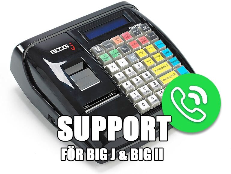 Support på kassaregister, Custom Big J, Big II, J-One