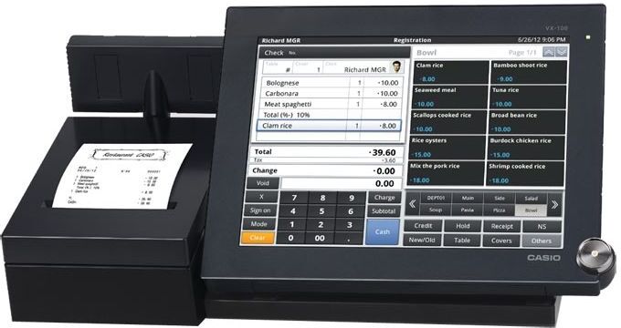 Klimatsmart kassasystem, med restaurangfunktion, Inga månadskostnader, Casio V-R200 Premium Klimatsmart kassasystem, med restaurangfunktion, Inga månadskostnader, Casio V-R200 Premium