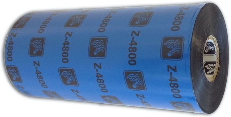 Termotransferband, Zebra 4800, Harts (resin), 220 mm x 450 m Ø 25,4 mm Termotransferband, Zebra 4800, Harts (resin), 220 mm x 450 m Ø 25,4 mm