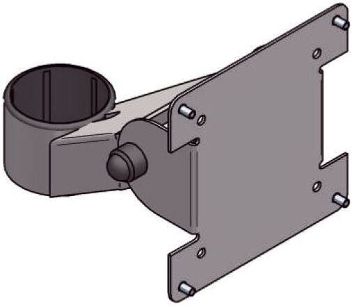 Kort stativarm för stolpar med 38 mm rördiameter, med 75/100 mm VESA-fäste, Vinklingsbart, SpacePole Kort stativarm för stolpar med 38 mm rördiameter, med 75/100 mm VESA-fäste, Vinklingsbart, SpacePole