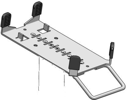 Fästplatta för stativ till kortterminal, Hypercom P2100, SpacePole MultiGrip