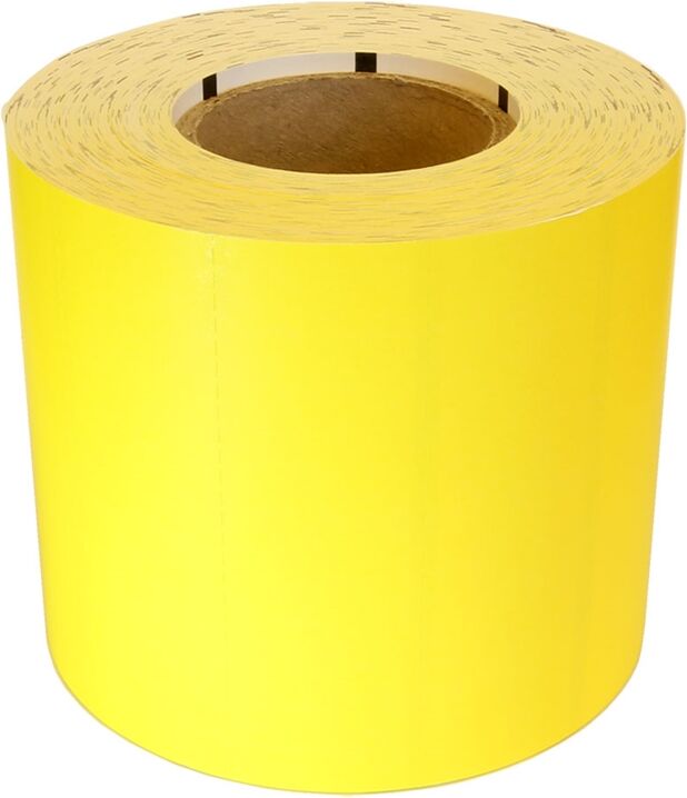 Gula hyllkantsetiketter, Rulle, TT, Läsmärke (Blackmark), 80x25Ø40 mm, 1250 st Gula hyllkantsetiketter, Rulle, TT, Läsmärke (Blackmark), 80x25Ø40 mm, 1250 st