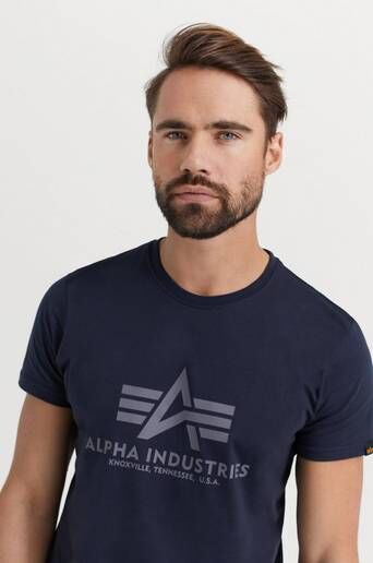 Alpha Industries T-Shirt Basic T-Shirt Blå  Male Blå