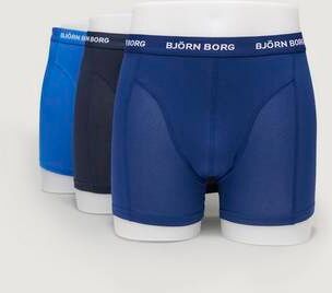 Björn Borg Boxershorts Noos Solids 3-Pack Blå  Male Blå