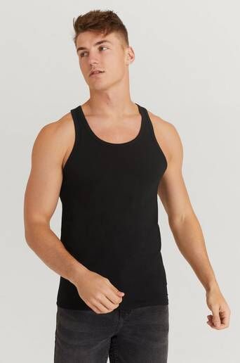 Calvin Klein Linne 2-Pack Id Tank Svart  Male Svart