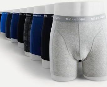 Björn Borg Boxershorts Sammy Solid 12-Pack Svart  Male Svart