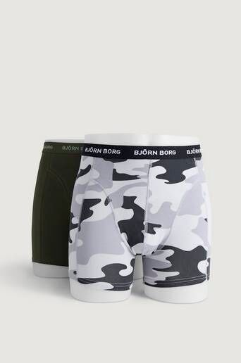 Björn Borg 2-Pack Shorts Sammy Bb Camo Grey Blå  Male Blå