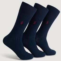 Polo Ralph Lauren 3-Pack Strumpor Socks Rib Blå  Male Blå