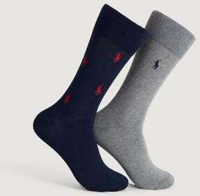 Polo Ralph Lauren 2-Pack Strumpor Socks Pattern Blå  Male Blå