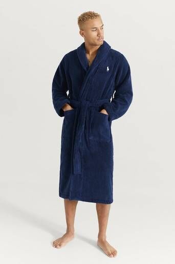 Polo Ralph Lauren Morgonrock Classic Robe Blå  Male Blå