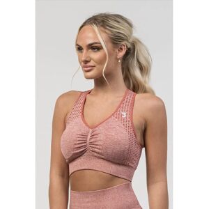 V3 Apparel Empower Seamless Scrunch Sports Bra Pink Marl