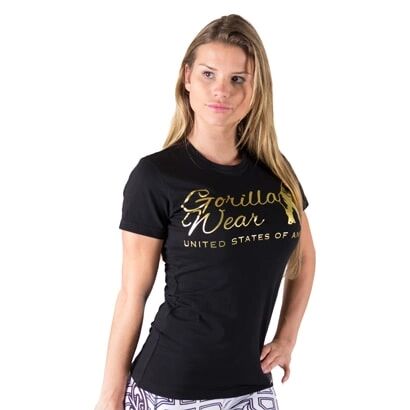 Gorilla Wear Luka T-shirt Black/gold, Xs