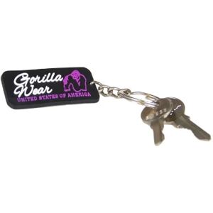 Gorilla Wear Rubber Logo Keychain Black/pink