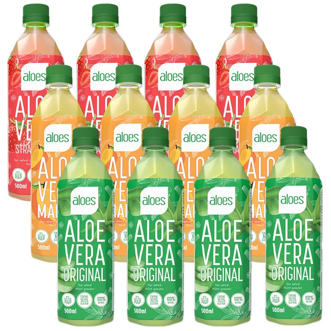 12 X Aloes Aloe Vera, 500 Ml