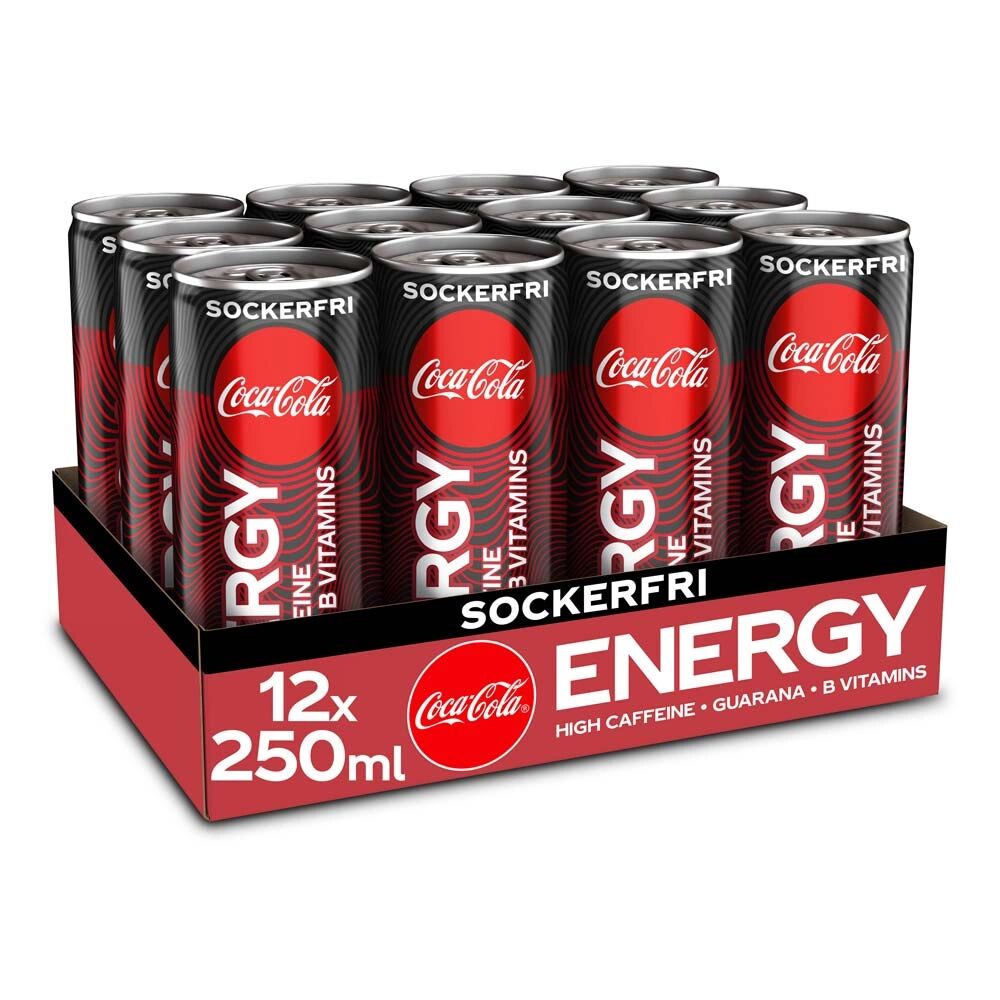12 X Coca-cola Energy, 250ml, Energy Zero