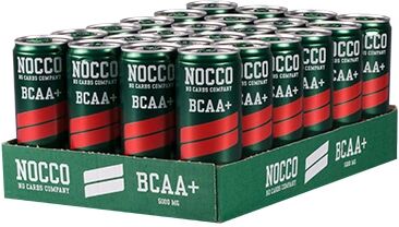 24 X Nocco Bcaa +, 330 Ml, Hallon/citron (koffeinfri)