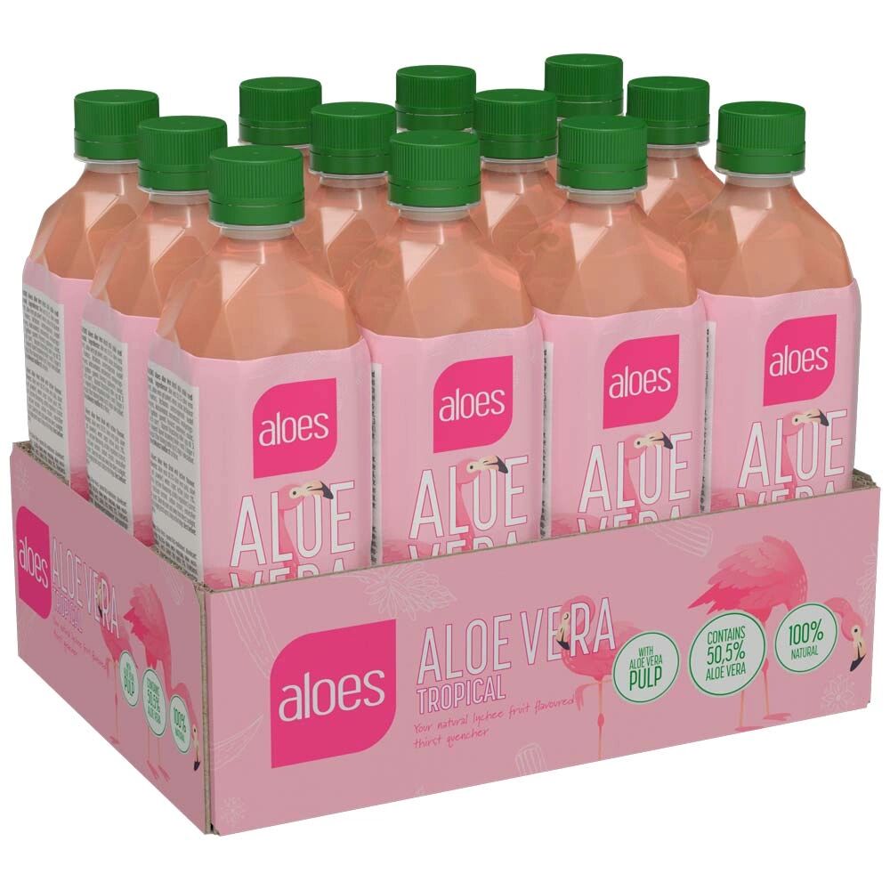 12 X Aloes Aloe Vera, 500 Ml, Tropical