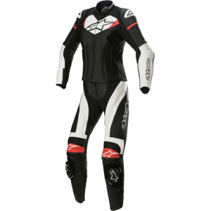 Alpinestars Stella GP Plus 2-delat Skinnställ Svart-Vit-Ljusröd