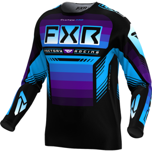 FXR Clutch PRO Crosströja Svart-Lila-Blå