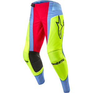 Alpinestars Techstar Ocuri Crossbyxor Ljusblå-Gul Fluo-Röd Berry