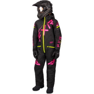 FXR CX Monosuit Barn Svart-Raspberry Fade