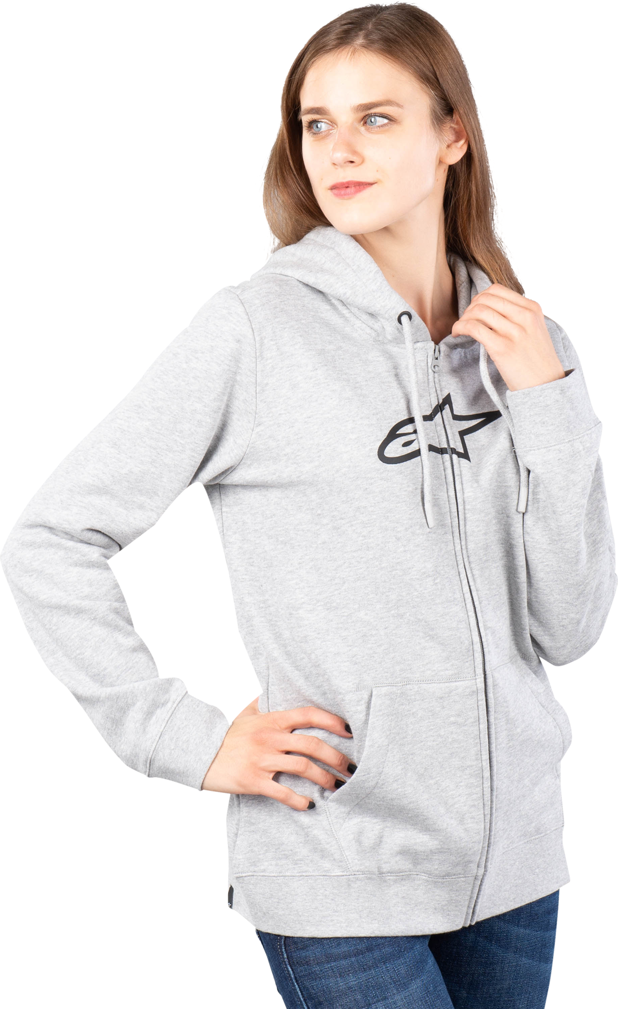 Alpinestars Ageless Hoodie Dam Gråmelerad-Svart/ Alpinestars Ageless Hoodie Dam Gråmelerad-Svart/