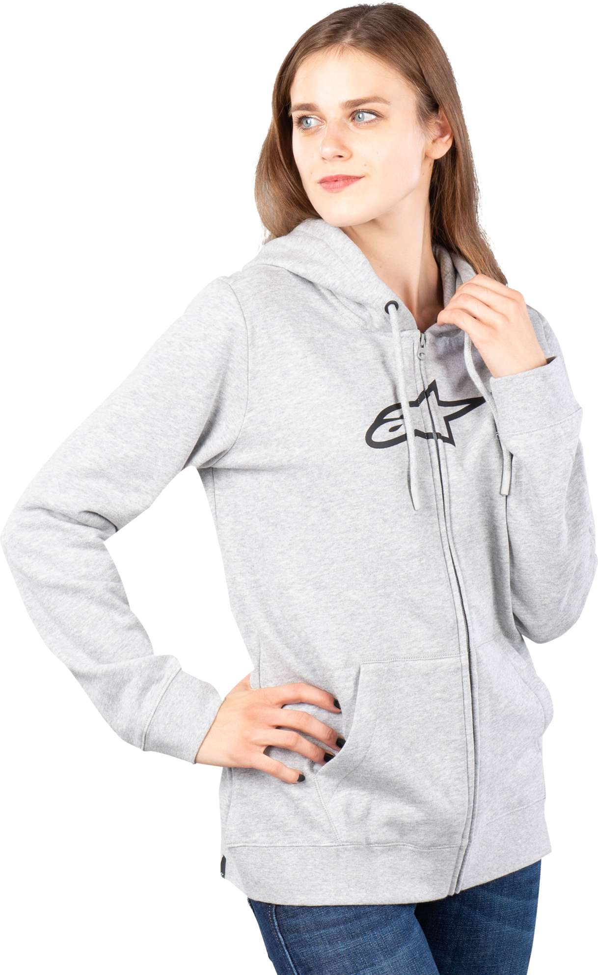 Alpinestars Ageless Hoodie Dam Gråmelerad-Svart/