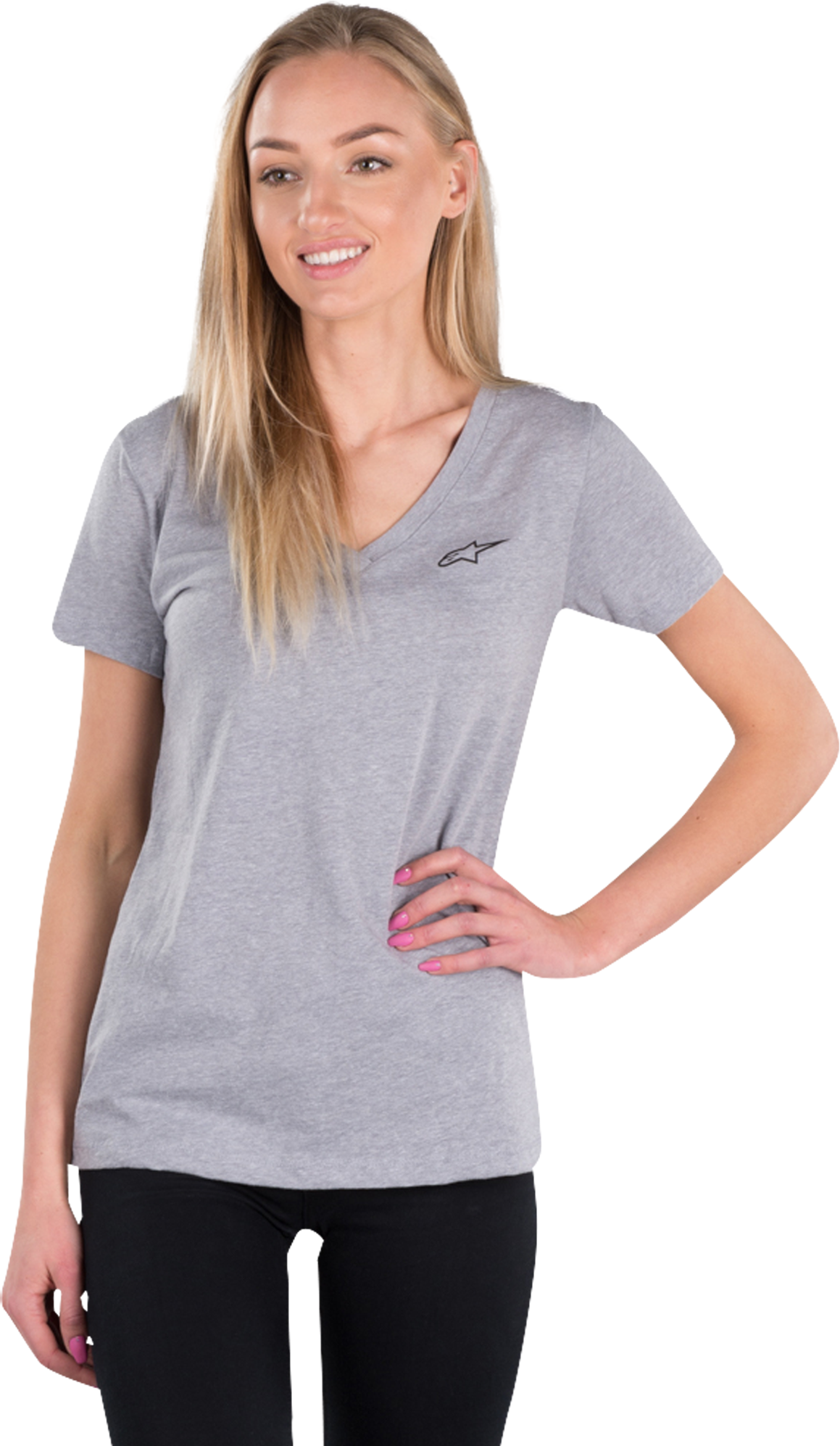 Alpinestars Ageless Vneck T-Shirt Dam Gråmelerad/ Alpinestars Ageless Vneck T-Shirt Dam Gråmelerad/
