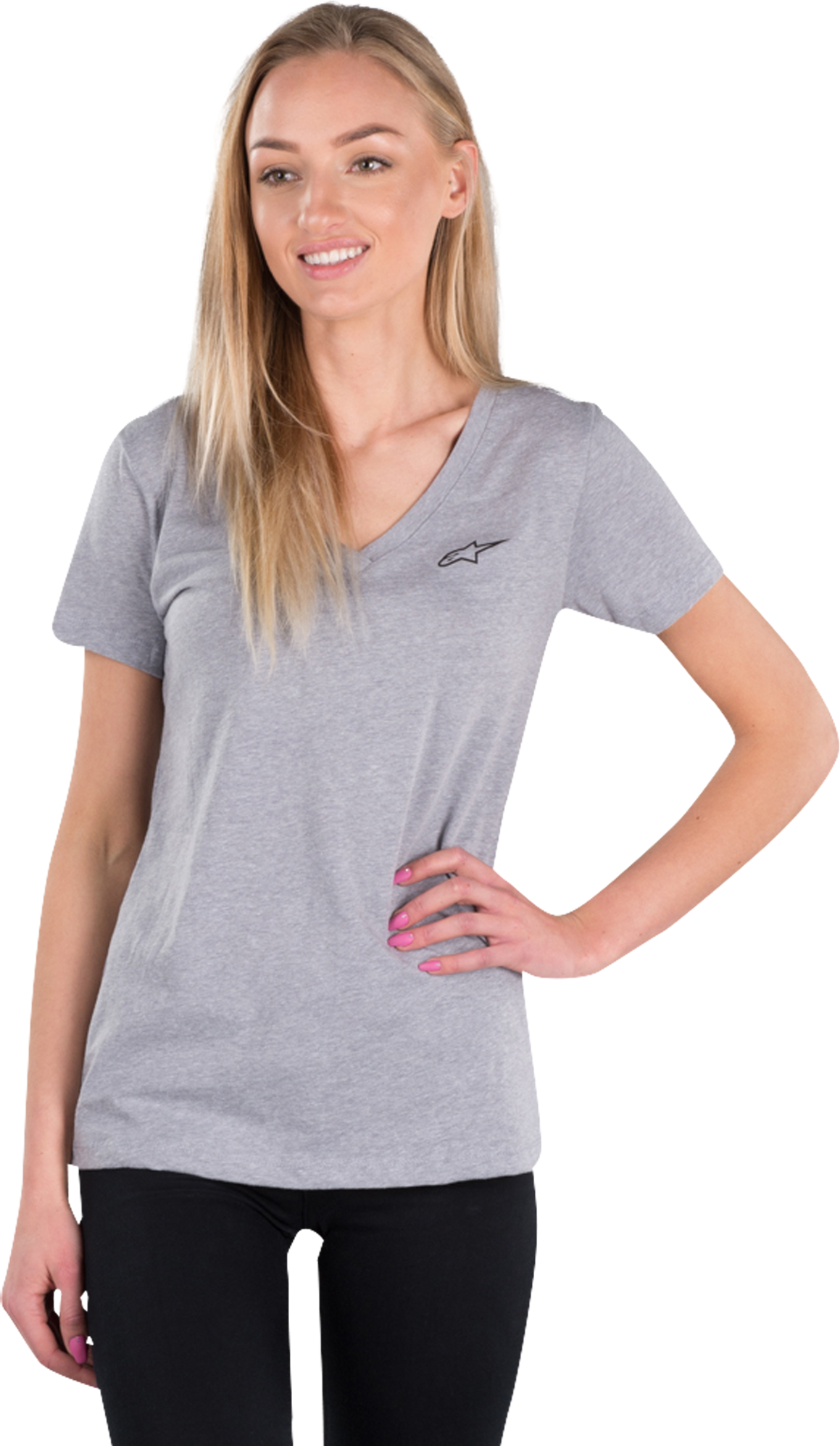 Alpinestars Ageless Vneck T-Shirt Dam Gråmelerad/