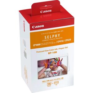 Canon Rp 108 - 1 - Bandkassett Och Papperssats - För Selphy Cp1000, Cp910, Cp910 Printing Kit (8568b001)