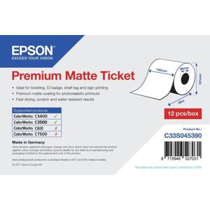 Epson Premium - Matte Etiketter - Rulle (10,2 Cm X 50 M) 1 Rulle - För Epson Tm-C3400-Lt, Tm C3500 (C33s045390)