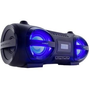 UNIVERSUM BB 500-20 Ghettoblaster FM AUX, Bluetooth, CD, SD, USB inkl. fjärrkontroll, Stämningsbelysning Svart