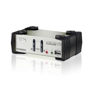 Aten 2-Portars Ps/2-Usb Vga/audio Kvmp™-Switch Med Osd
