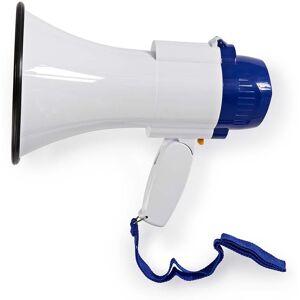 Megafon Maximal räckvidd: 250 m Maximal volymkontroll: 115 dB Inbyggd mikrofon Inbygd siren Inspelningsfunktion Blå / Vit