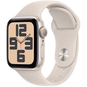 Apple Watch SE (GPS) - 2a generation - 40 mm - stjärnljusaluminium - smart klocka med sportband - fluoroelastomer - starlight - bandstorlek: S/M - 32