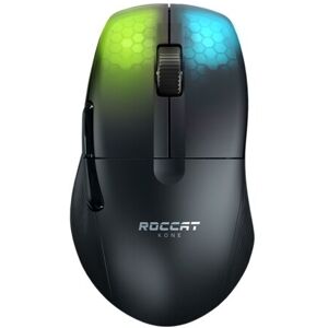 Roccat Kone Pro Air, högerhand, Optisk, Trådlös RF + Bluetooth, 19000 DPI, Svart