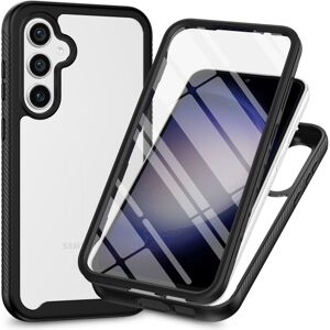 SKALO Samsung A55 5G Shockproof Clear Hybrid Skal + Skärmskydd - Svart