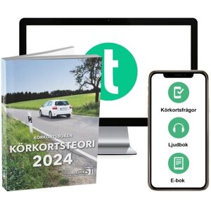 Trafikutbildning, Svea Körkortsboken Körkortsteori 2024 (bok + digitalt teoripaket med körkortsfrågor, övningar, ljudbok & ebok) (häftad)