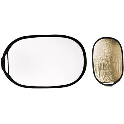 Dörr Reflexskärm med handtag, vit/guld, 60 x 90 cm Dörr Reflexskärm med handtag, vit/guld, 60 x 90 cm