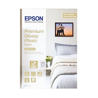 Epson A4 Premium Glossy Photo Paper 255g, 15 Ark Epson A4 Premium Glossy Photo Paper 255g, 15 Ark