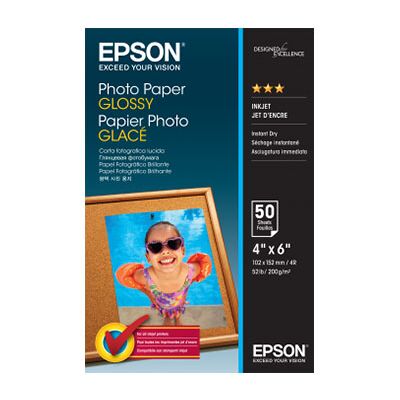 Epson 10x15cm Photo Paper Glossy 200g/m2, 50 Ark Epson 10x15cm Photo Paper Glossy 200g/m2, 50 Ark